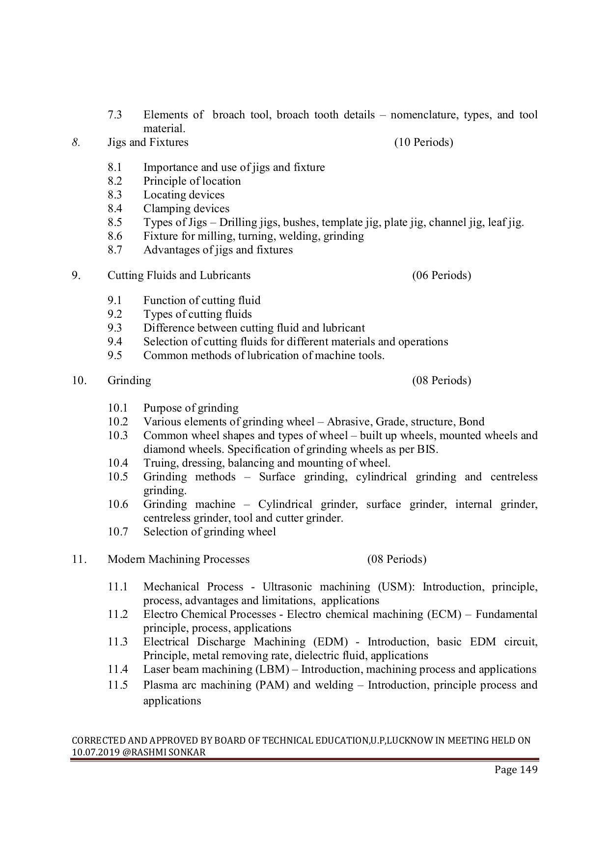 EFFECTIVE FROM JULY 2019-20 - SIX SEMESTER DIPLOMA COURSE IN MECHANICAL ENGINEERING ( REFRIGERATION & AIR CONDITIONING) - Page 149