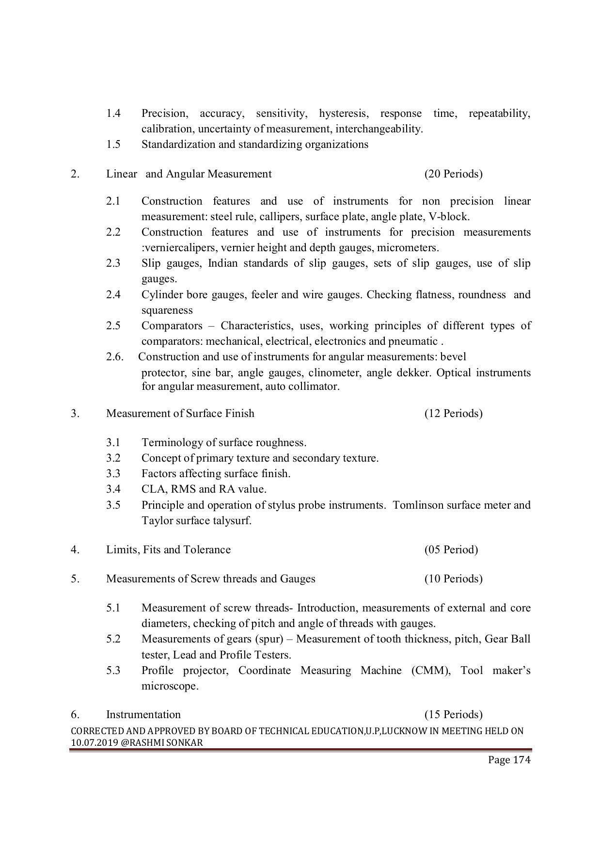 EFFECTIVE FROM JULY 2019-20 - SIX SEMESTER DIPLOMA COURSE IN MECHANICAL ENGINEERING ( REFRIGERATION & AIR CONDITIONING) - Page 174