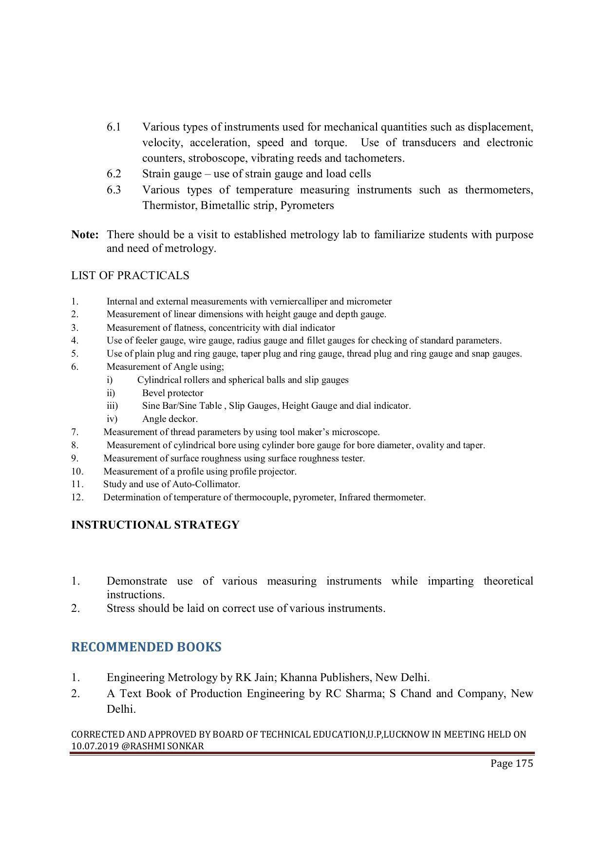 EFFECTIVE FROM JULY 2019-20 - SIX SEMESTER DIPLOMA COURSE IN MECHANICAL ENGINEERING ( REFRIGERATION & AIR CONDITIONING) - Page 175