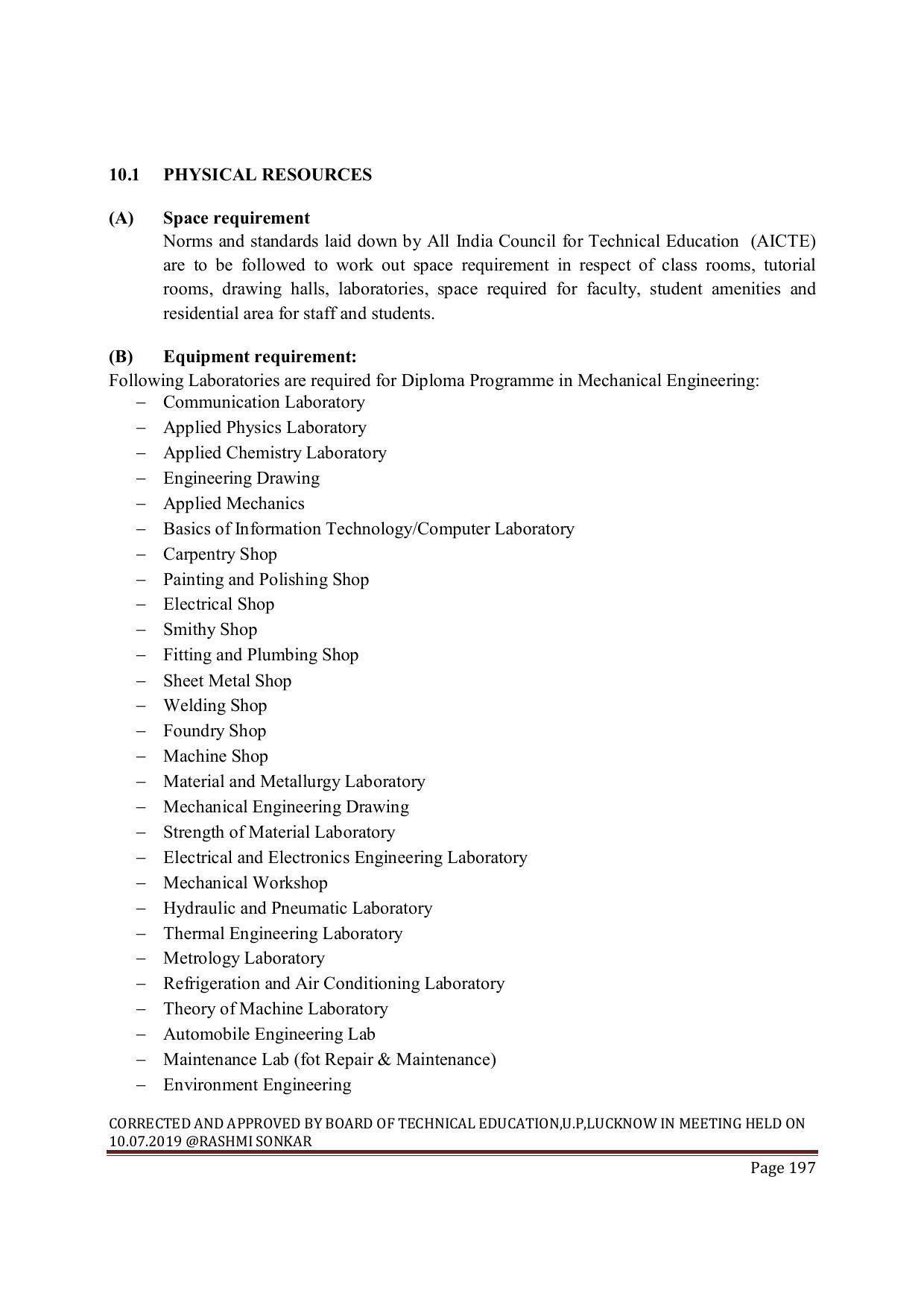 EFFECTIVE FROM JULY 2019-20 - SIX SEMESTER DIPLOMA COURSE IN MECHANICAL ENGINEERING ( REFRIGERATION & AIR CONDITIONING) - Page 197