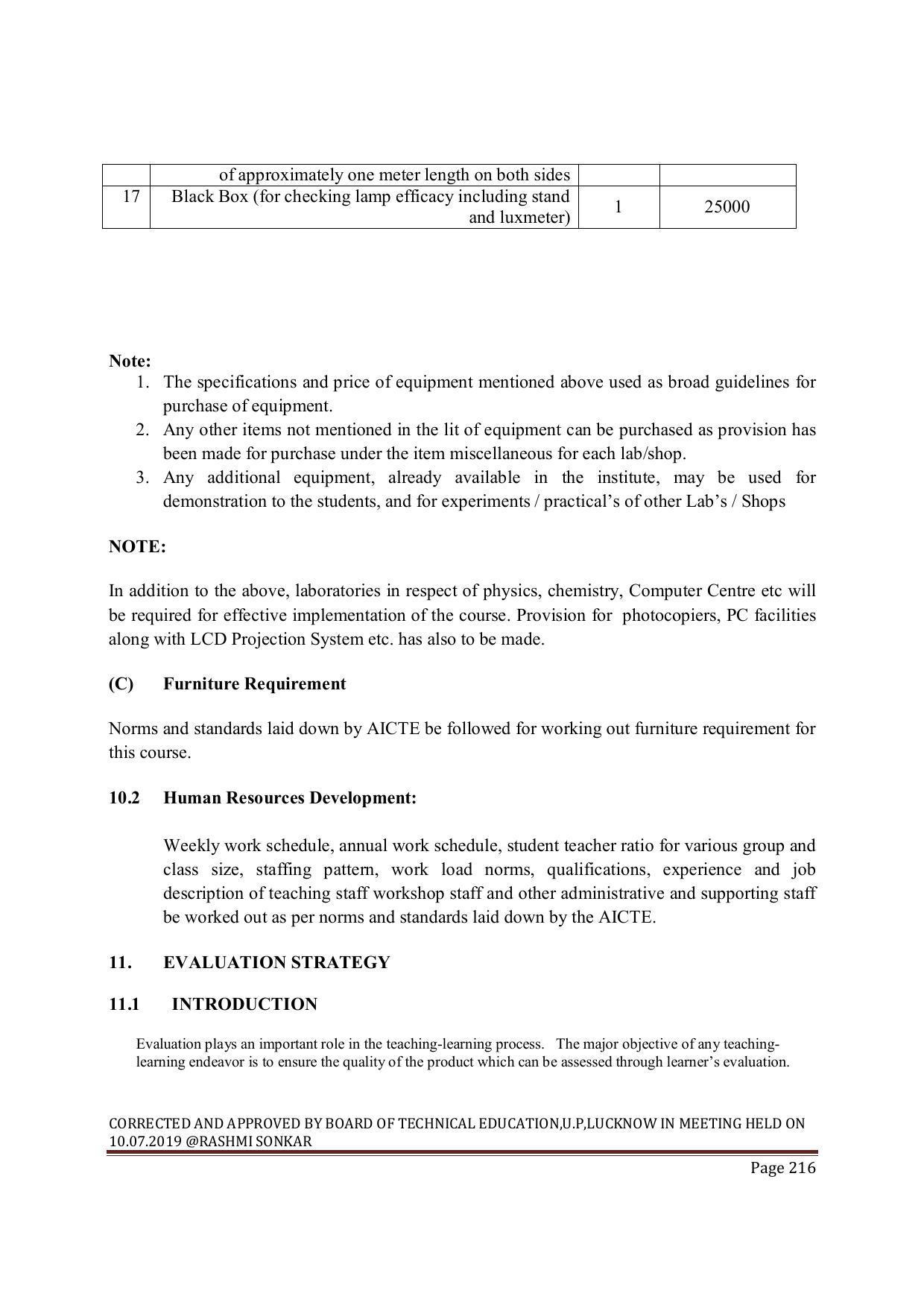 EFFECTIVE FROM JULY 2019-20 - SIX SEMESTER DIPLOMA COURSE IN MECHANICAL ENGINEERING ( REFRIGERATION & AIR CONDITIONING) - Page 216