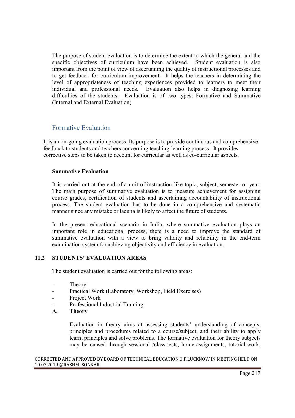 EFFECTIVE FROM JULY 2019-20 - SIX SEMESTER DIPLOMA COURSE IN MECHANICAL ENGINEERING ( REFRIGERATION & AIR CONDITIONING) - Page 217
