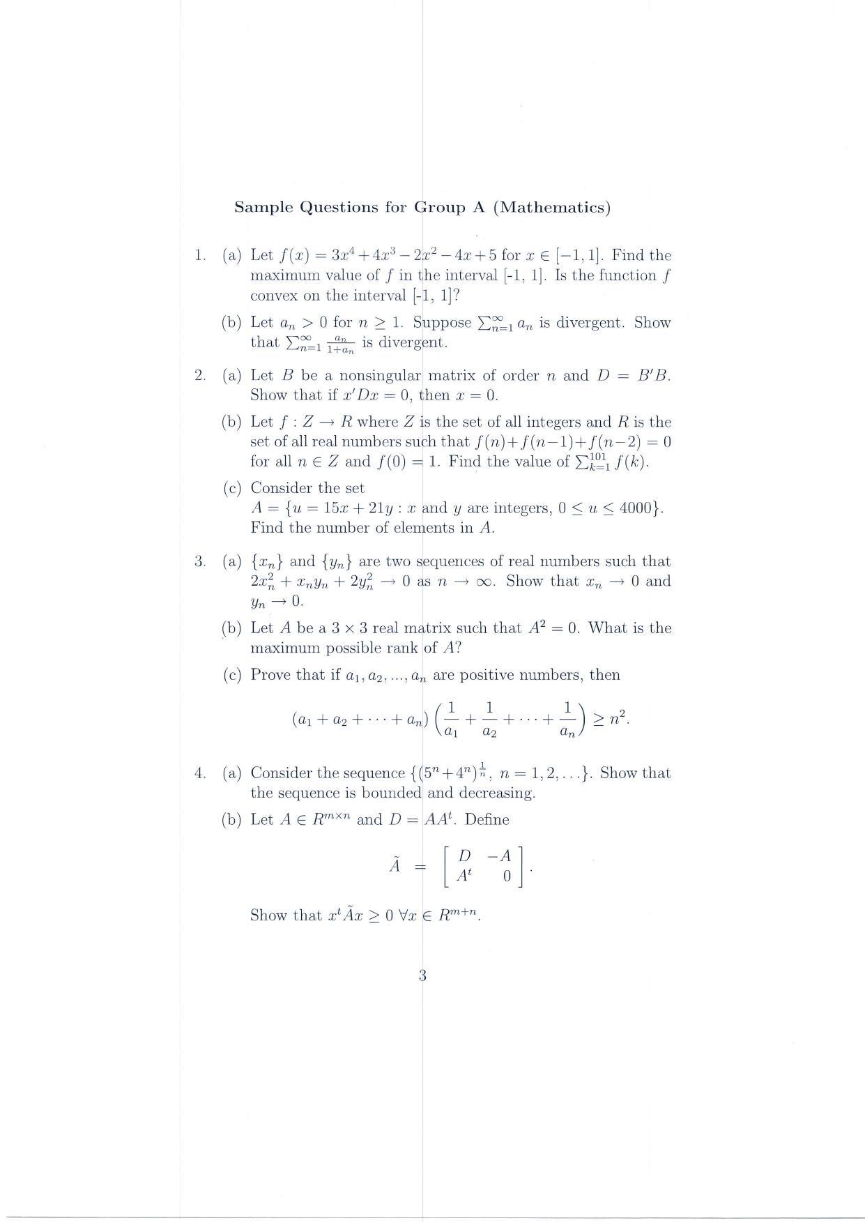 ISI Admission Test JRF in Quality, Reliability and Operations Research QRB 2016 Sample Paper - Page 3