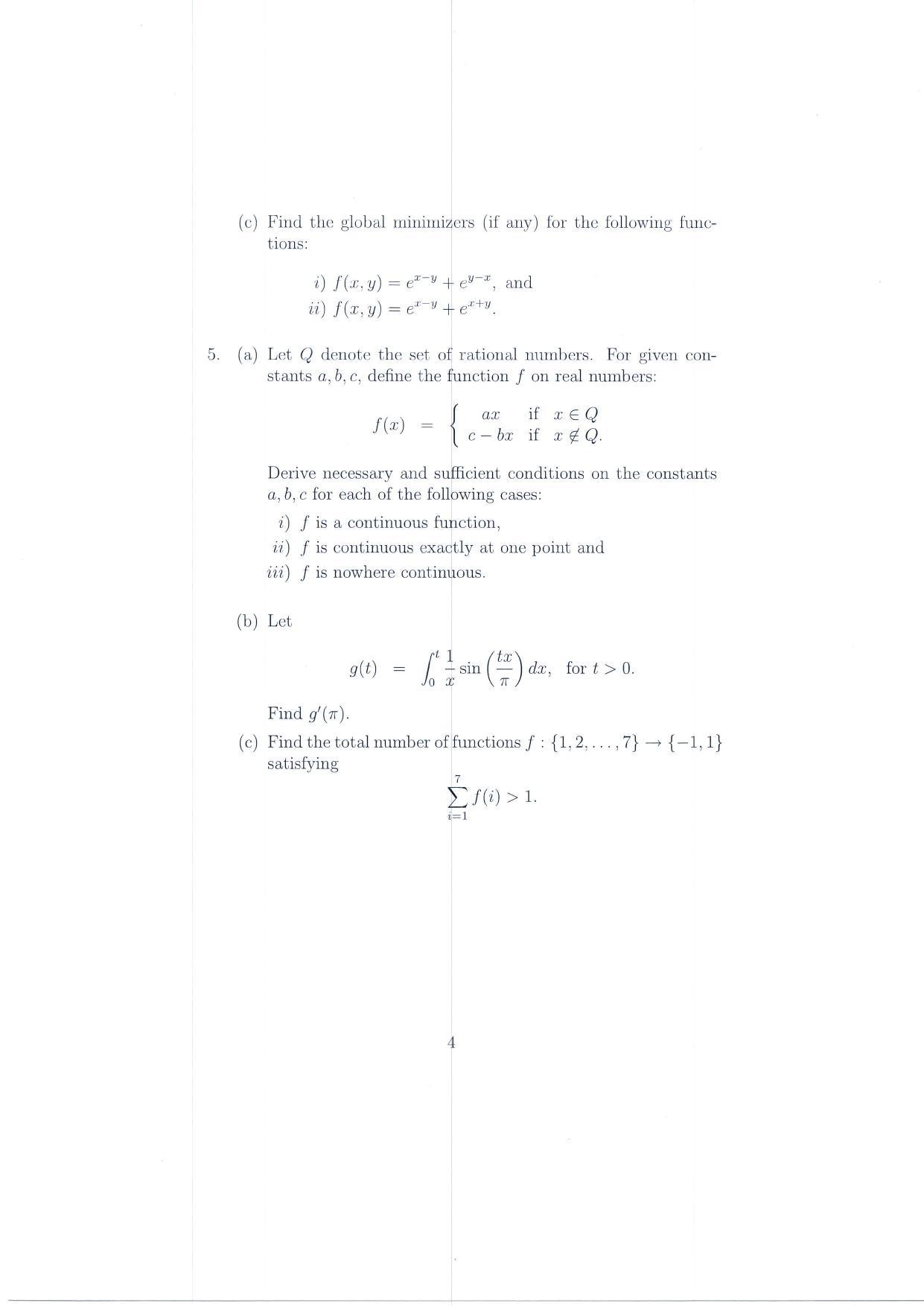 ISI Admission Test JRF in Quality, Reliability and Operations Research QRB 2016 Sample Paper - Page 4
