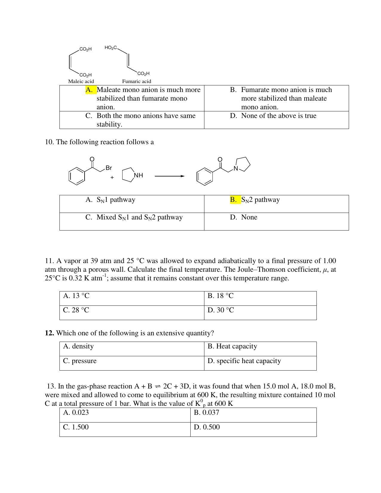 OJEE 2014 B.Sc (LE) Question Paper - Page 5