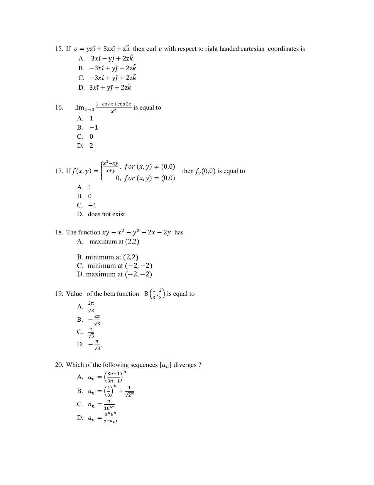OJEE 2014 B.Sc (LE) Question Paper - Page 9