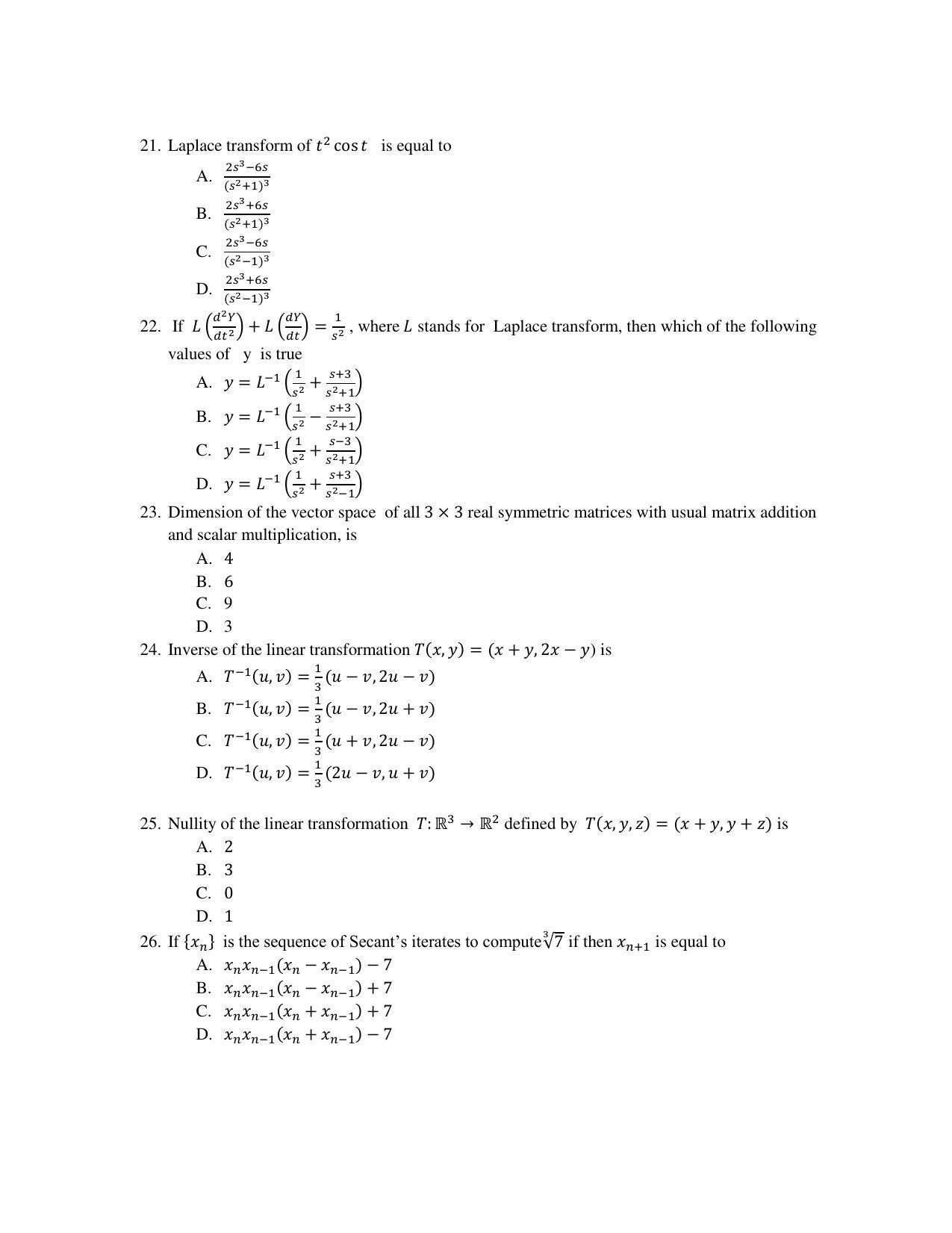 OJEE 2014 B.Sc (LE) Question Paper - Page 10