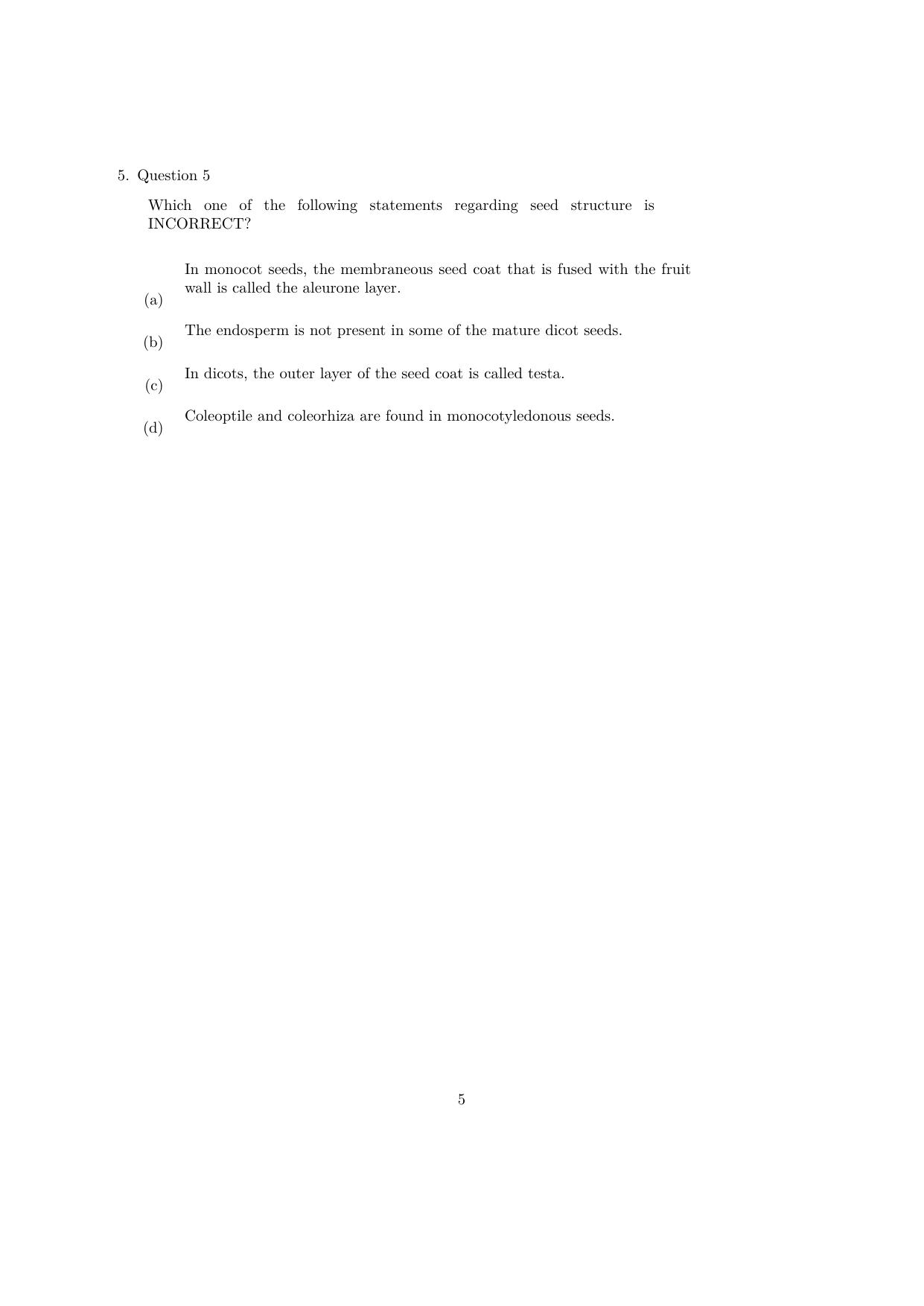 IISER Aptitude Test 2023 English Question Paper - Page 5