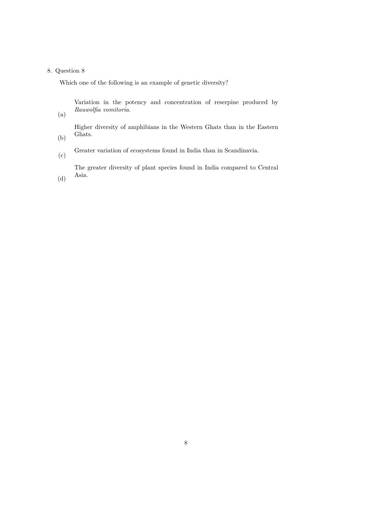 IISER Aptitude Test 2023 English Question Paper - Page 8