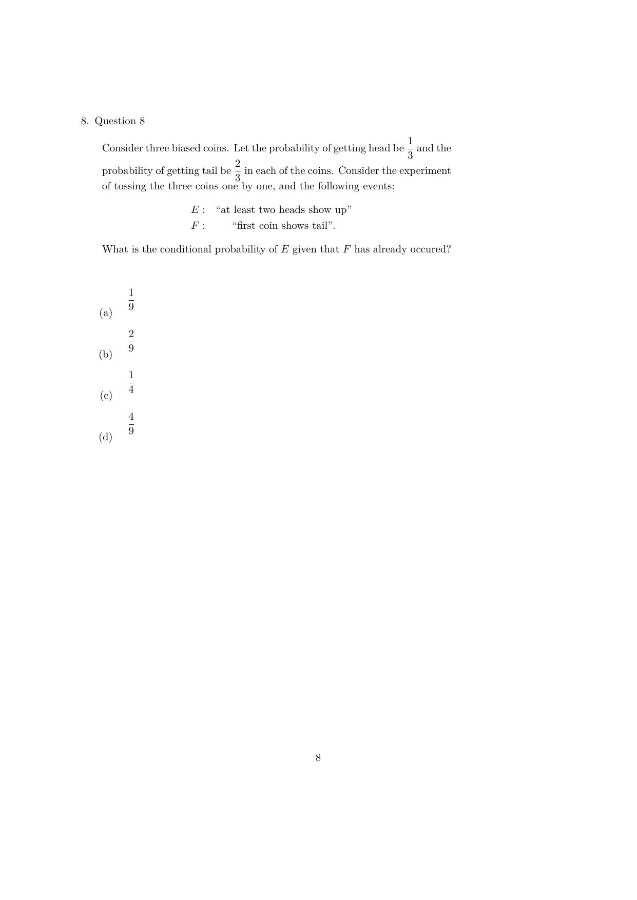 IISER Aptitude Test 2023 English Question Paper - Page 40
