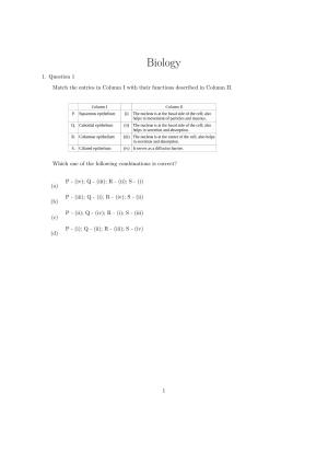 IISER Aptitude Test 2023 English Question Paper