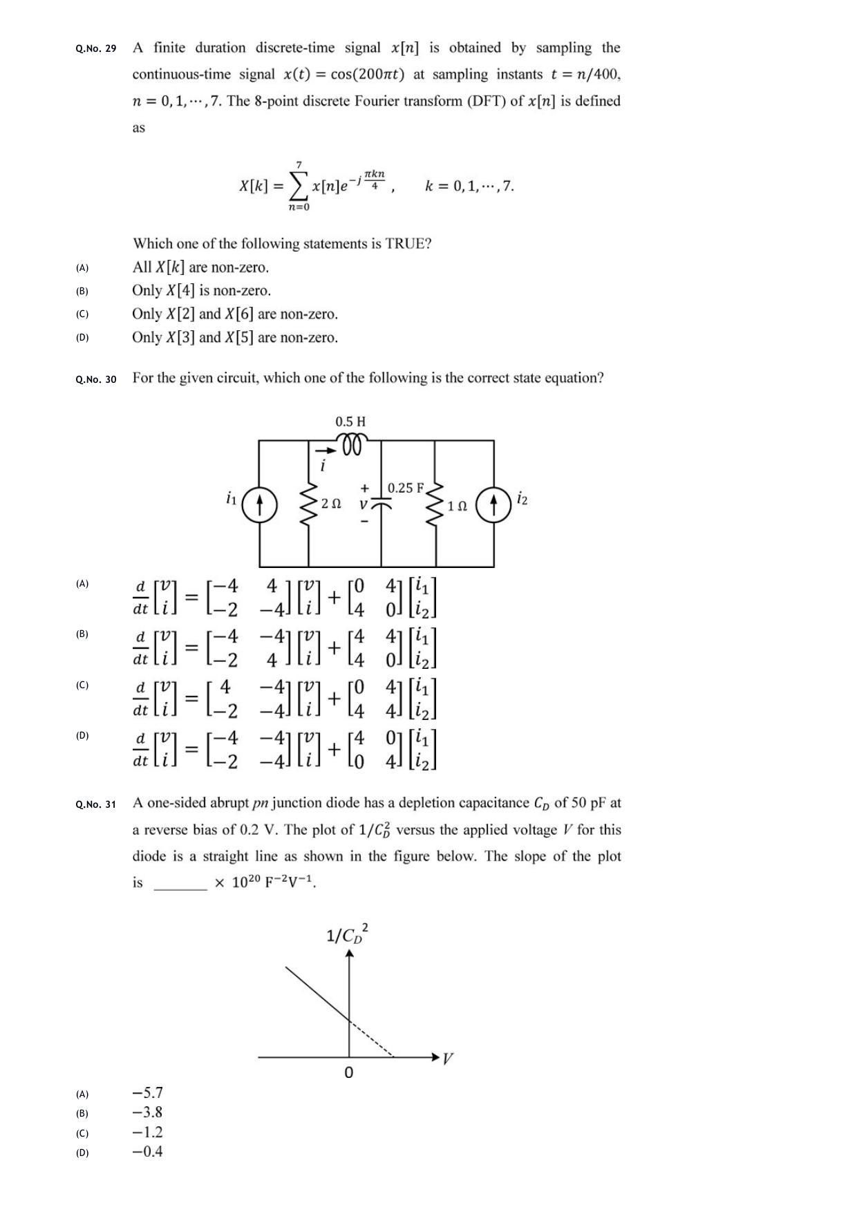 GATE 2020 Electronics and Communication Engineering (EC) Question Paper - Page 10