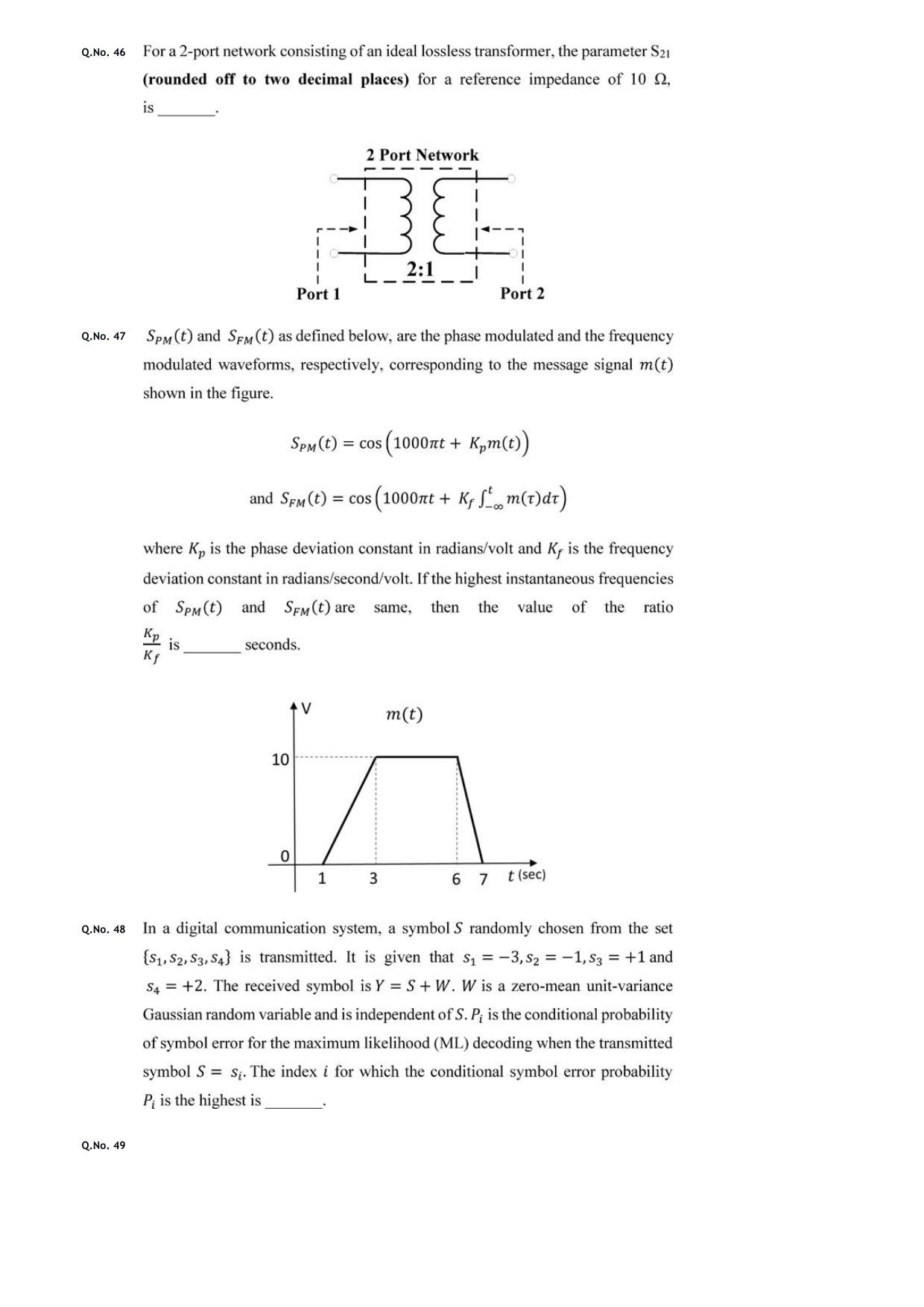 GATE 2020 Electronics and Communication Engineering (EC) Question Paper - Page 16
