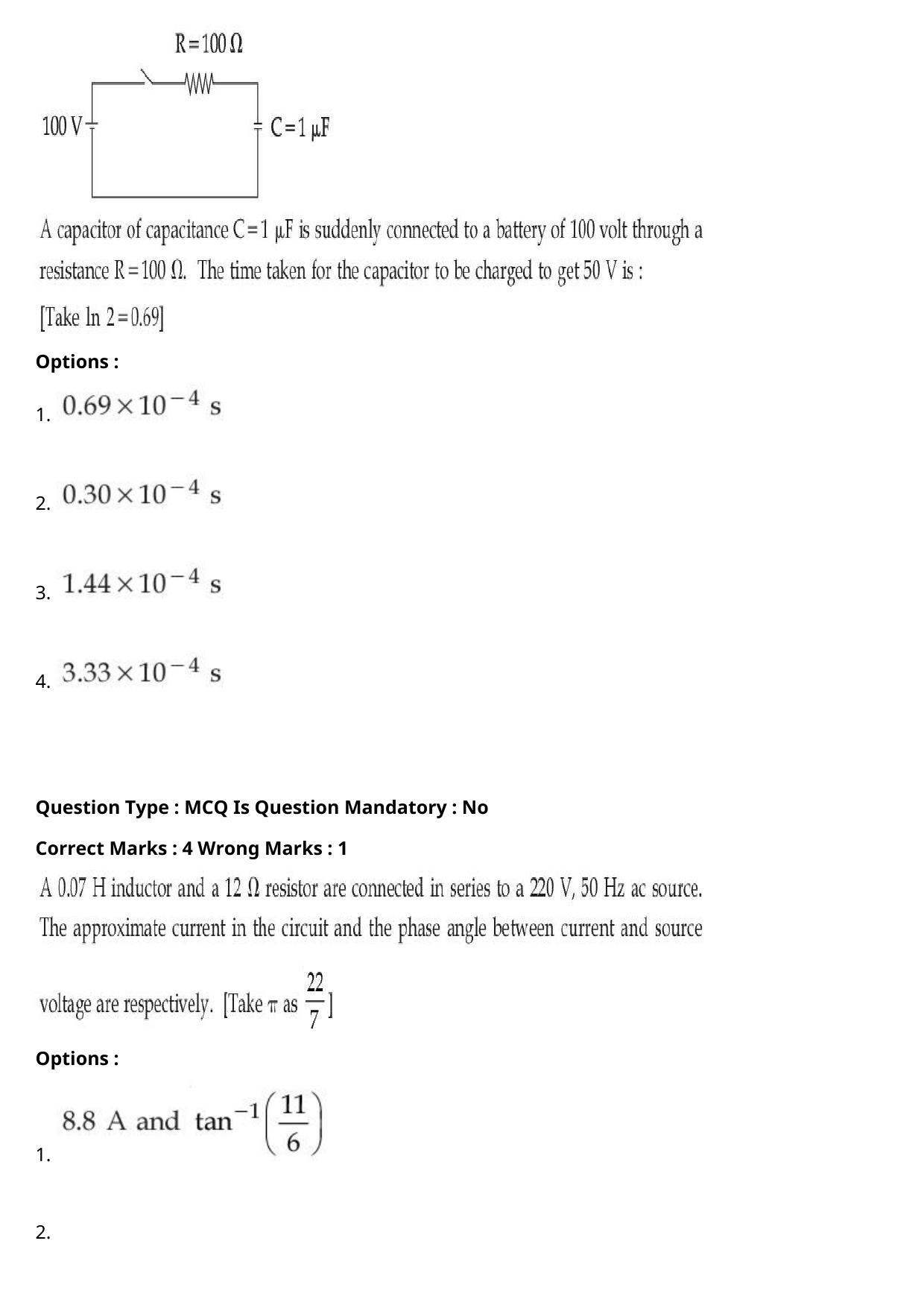 JEE Mains 2021: BTech (Shift 1) 27-07-2021 Question Paper - Page 4