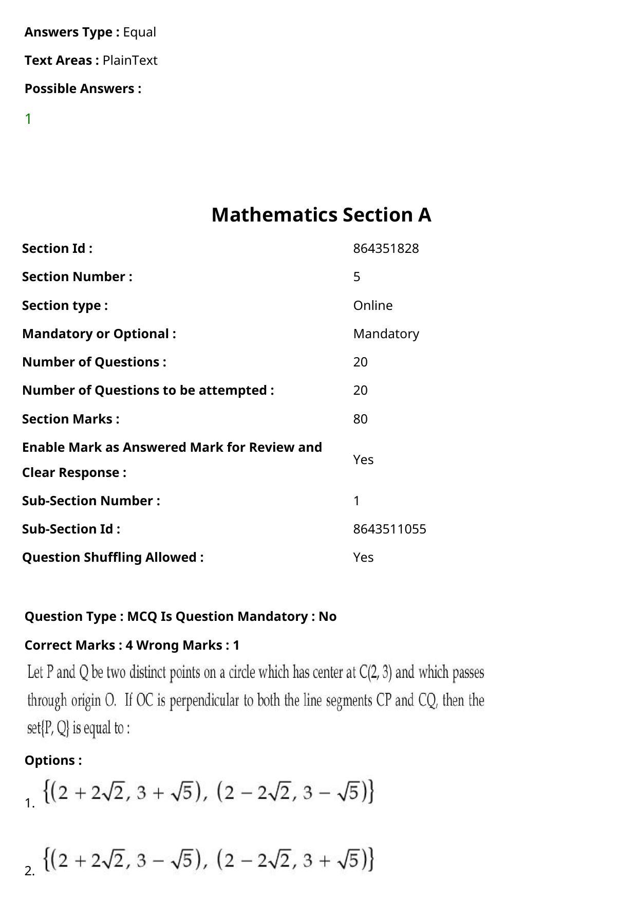 JEE Mains 2021: BTech (Shift 1) 27-07-2021 Question Paper - Page 41