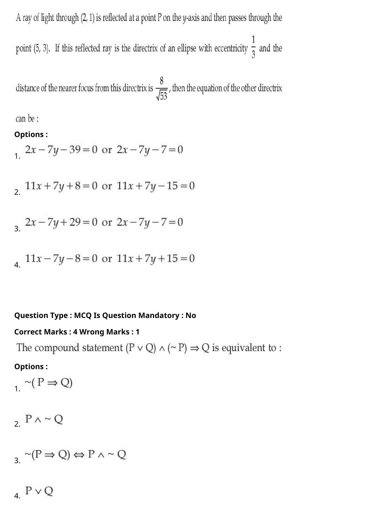 JEE Mains 2021: BTech (Shift 1) 27-07-2021 Question Paper - Page 51