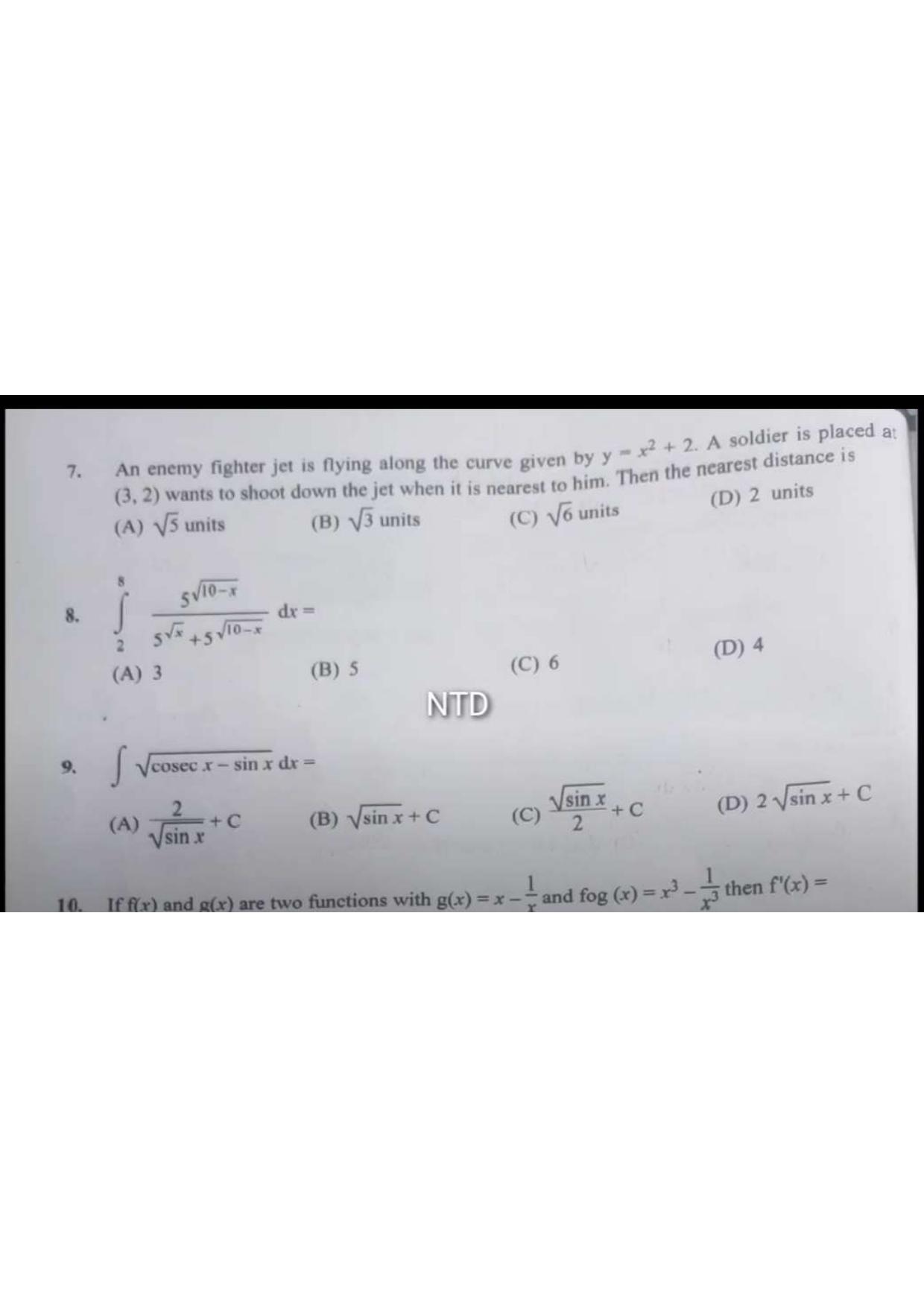 KCET 2023 Mathematics Set A-4 Question Paper - Page 4