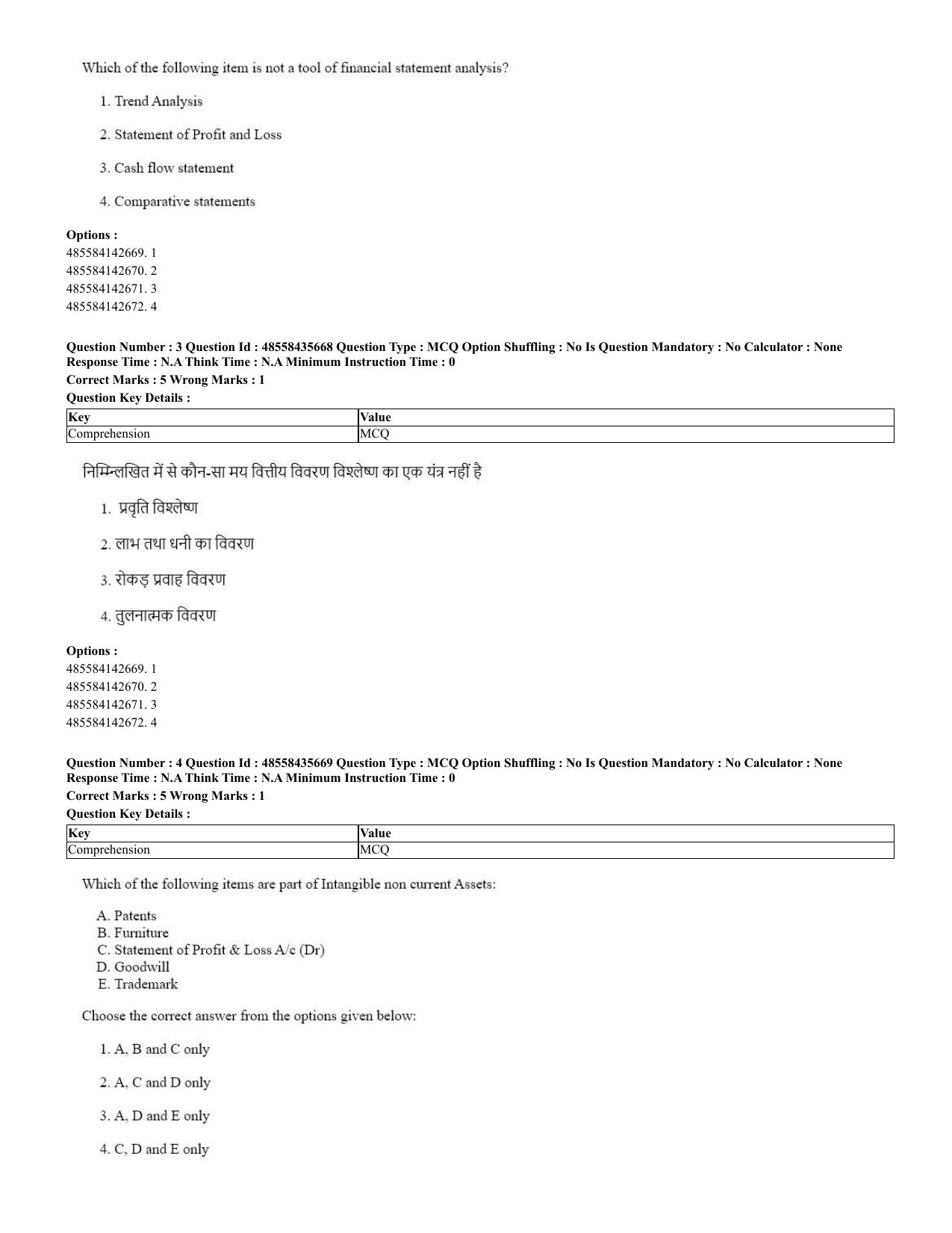 CUET 2023 Domestic Shift 2 Question Papers - 20 June 2023 - Page 4