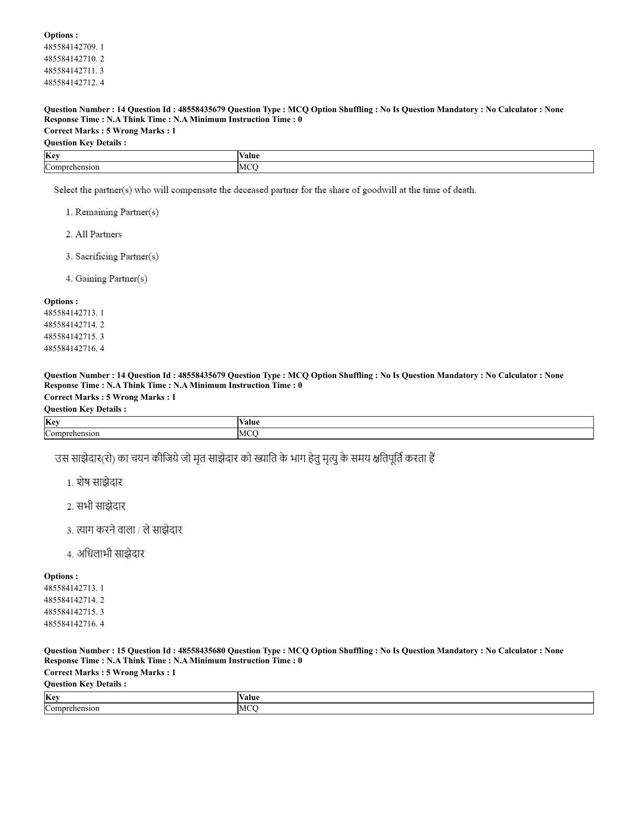CUET 2023 Domestic Shift 2 Question Papers - 20 June 2023 - Page 14