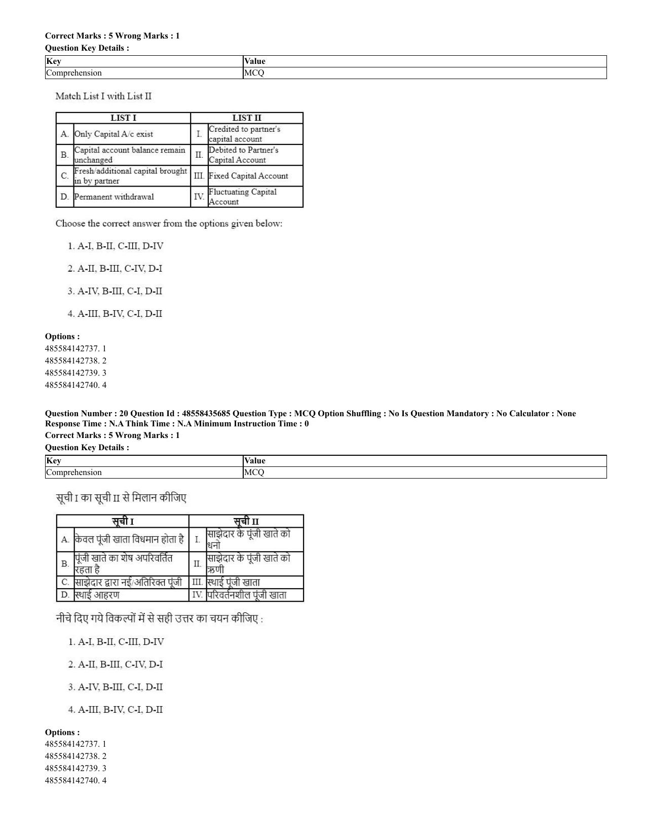 CUET 2023 Domestic Shift 2 Question Papers - 20 June 2023 - Page 19