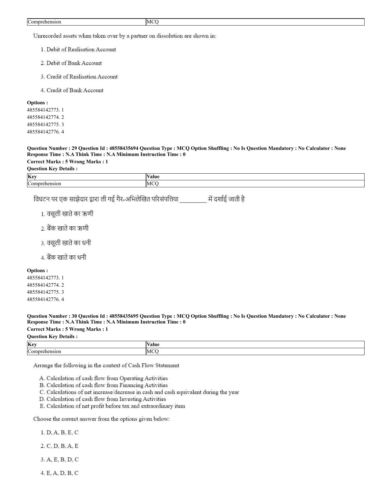 CUET 2023 Domestic Shift 2 Question Papers - 20 June 2023 - Page 27