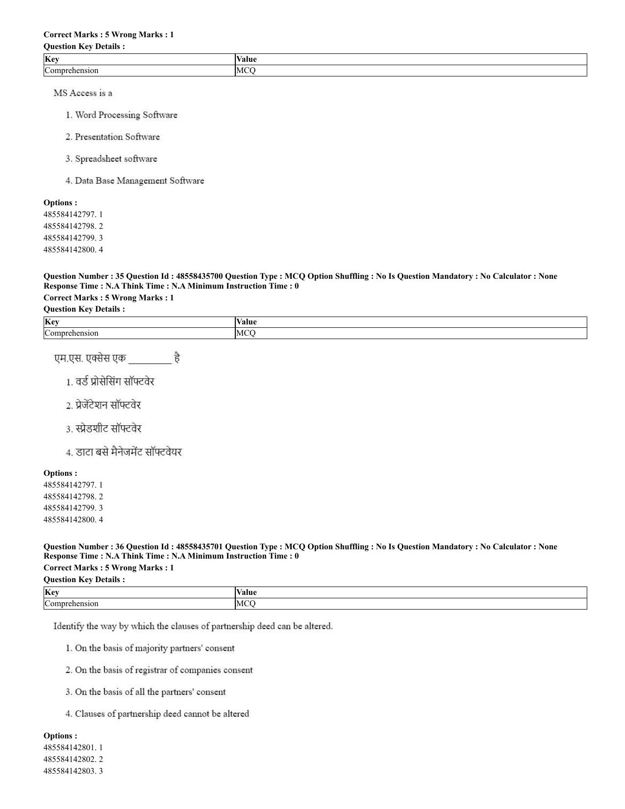 CUET 2023 Domestic Shift 2 Question Papers - 20 June 2023 - Page 32
