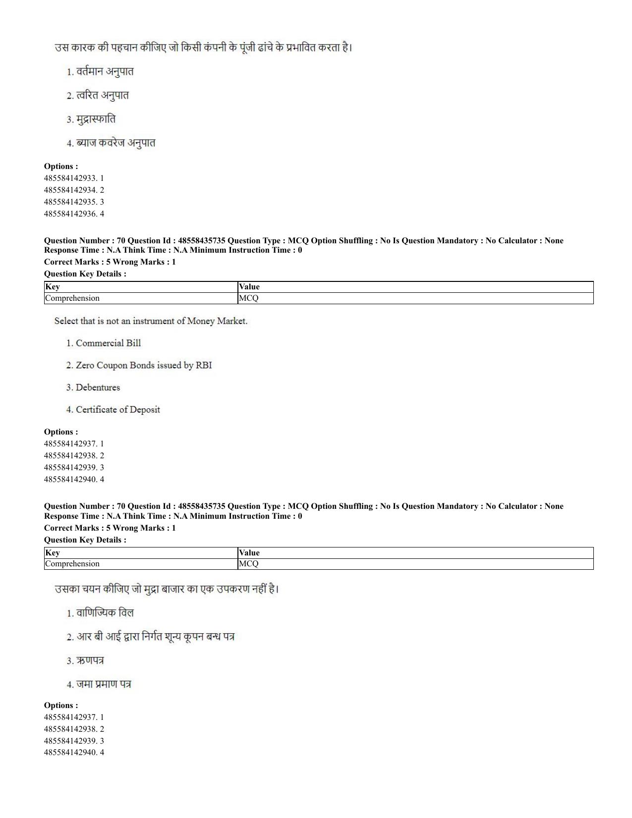 CUET 2023 Domestic Shift 2 Question Papers - 20 June 2023 - Page 68