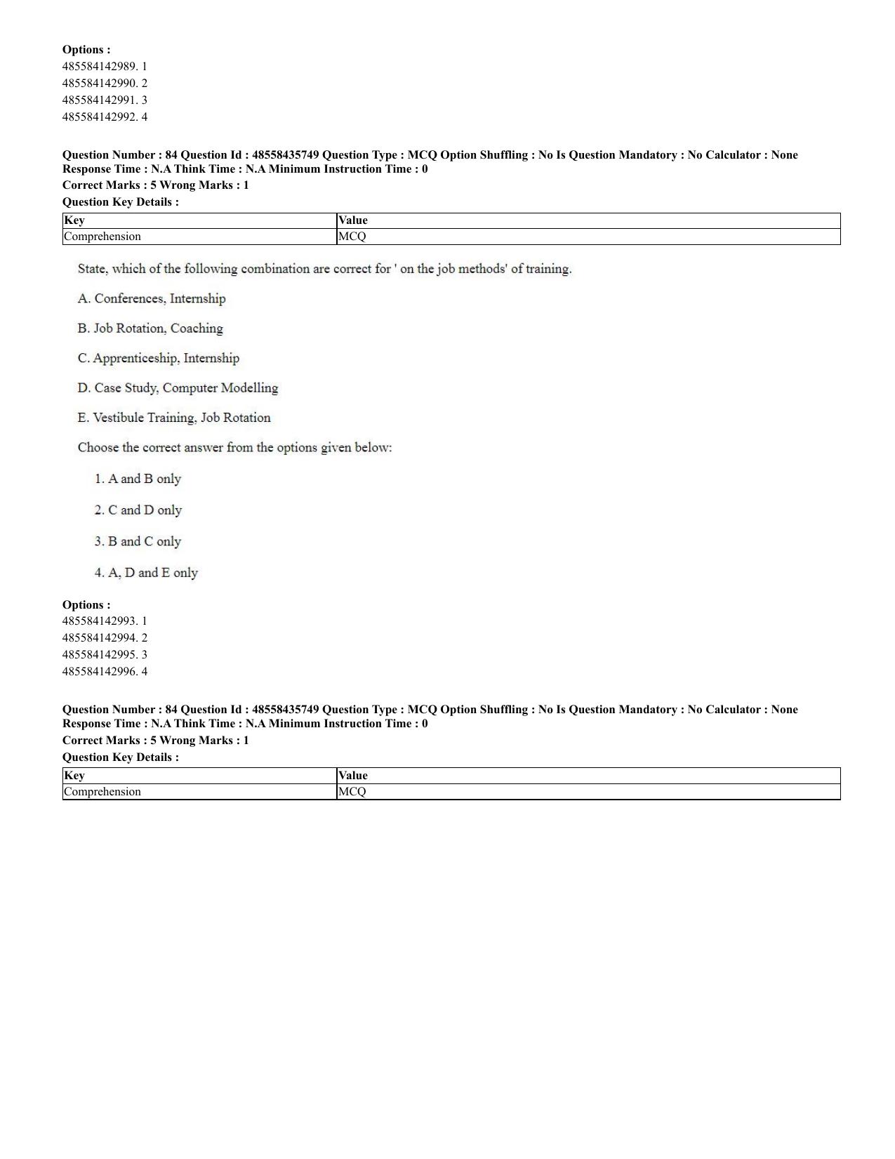 CUET 2023 Domestic Shift 2 Question Papers - 20 June 2023 - Page 82