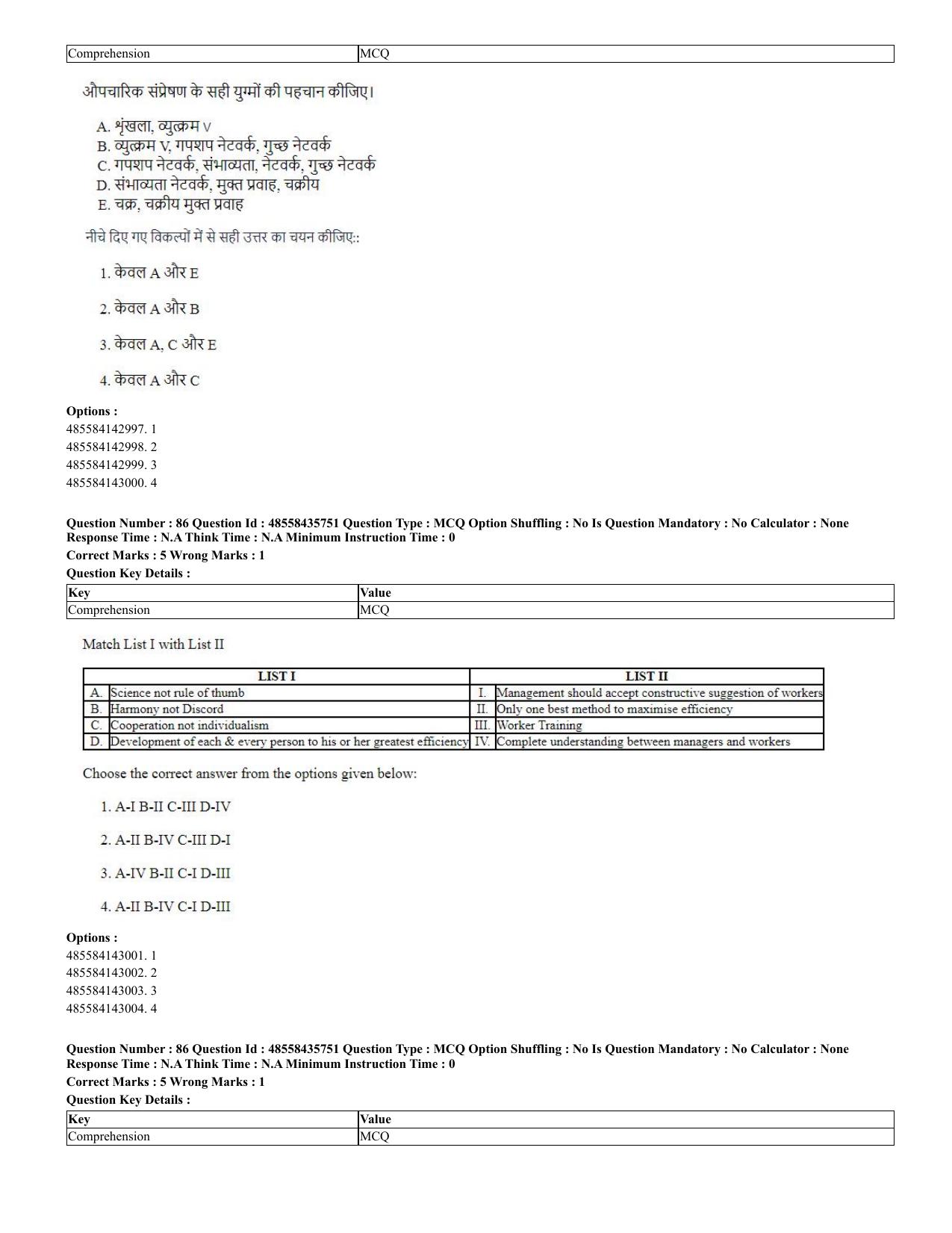 CUET 2023 Domestic Shift 2 Question Papers - 20 June 2023 - Page 84
