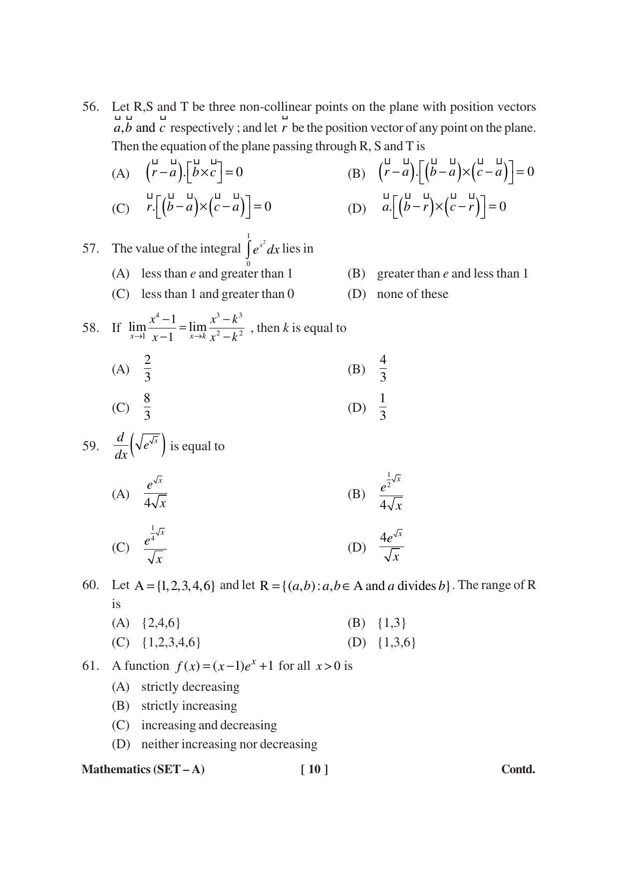 MBSE HSSLC Maths Sample Paper - Page 10