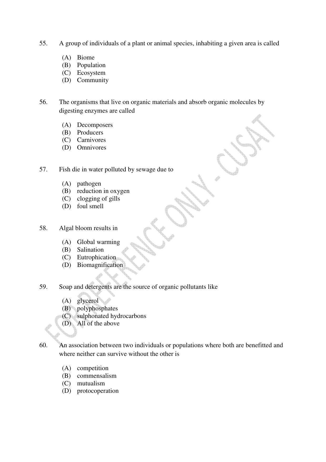 CUSAT CAT 2023 ENGINEERING SCIENCE Question Paper - Page 10