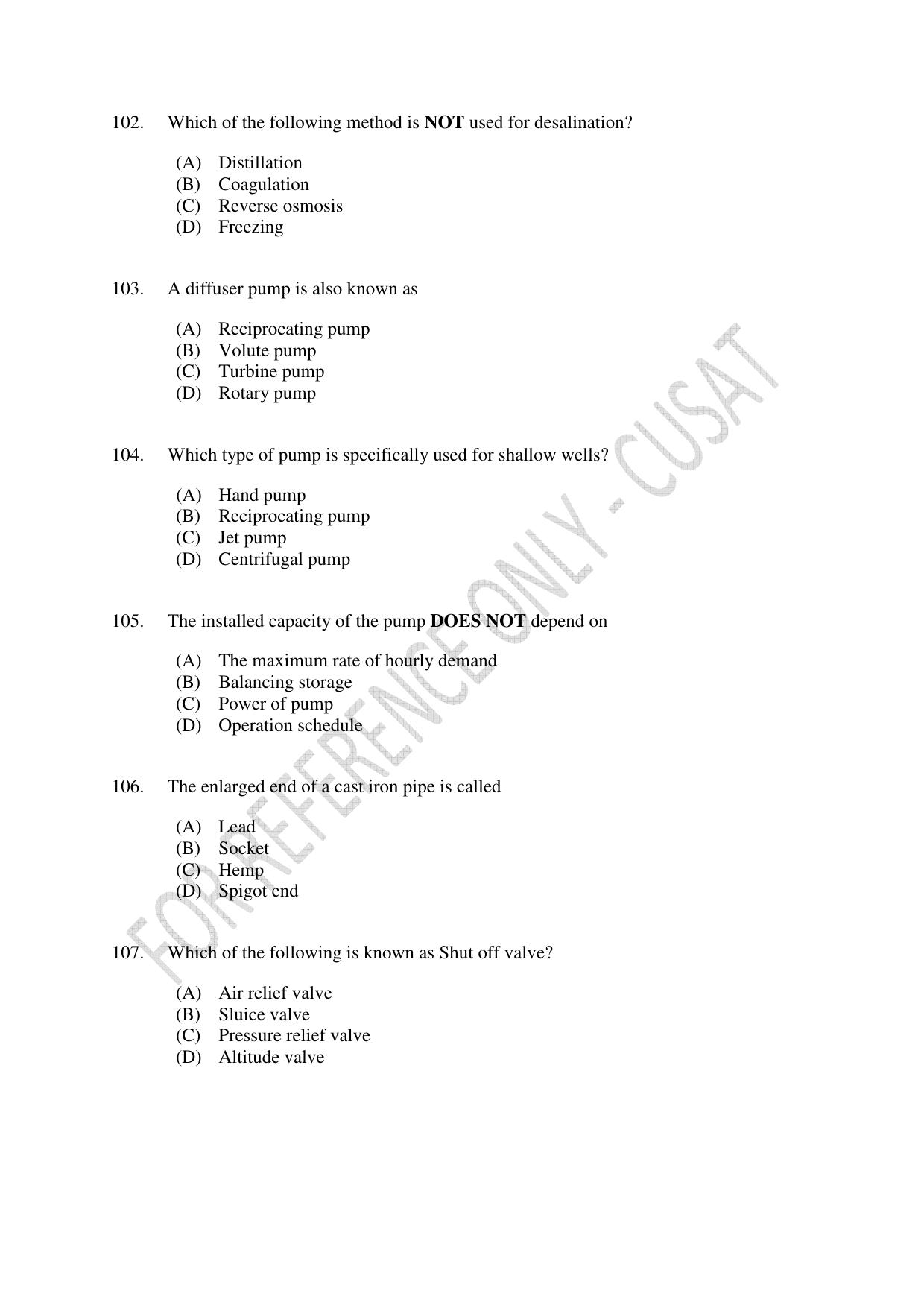 CUSAT CAT 2023 ENGINEERING SCIENCE Question Paper - Page 18