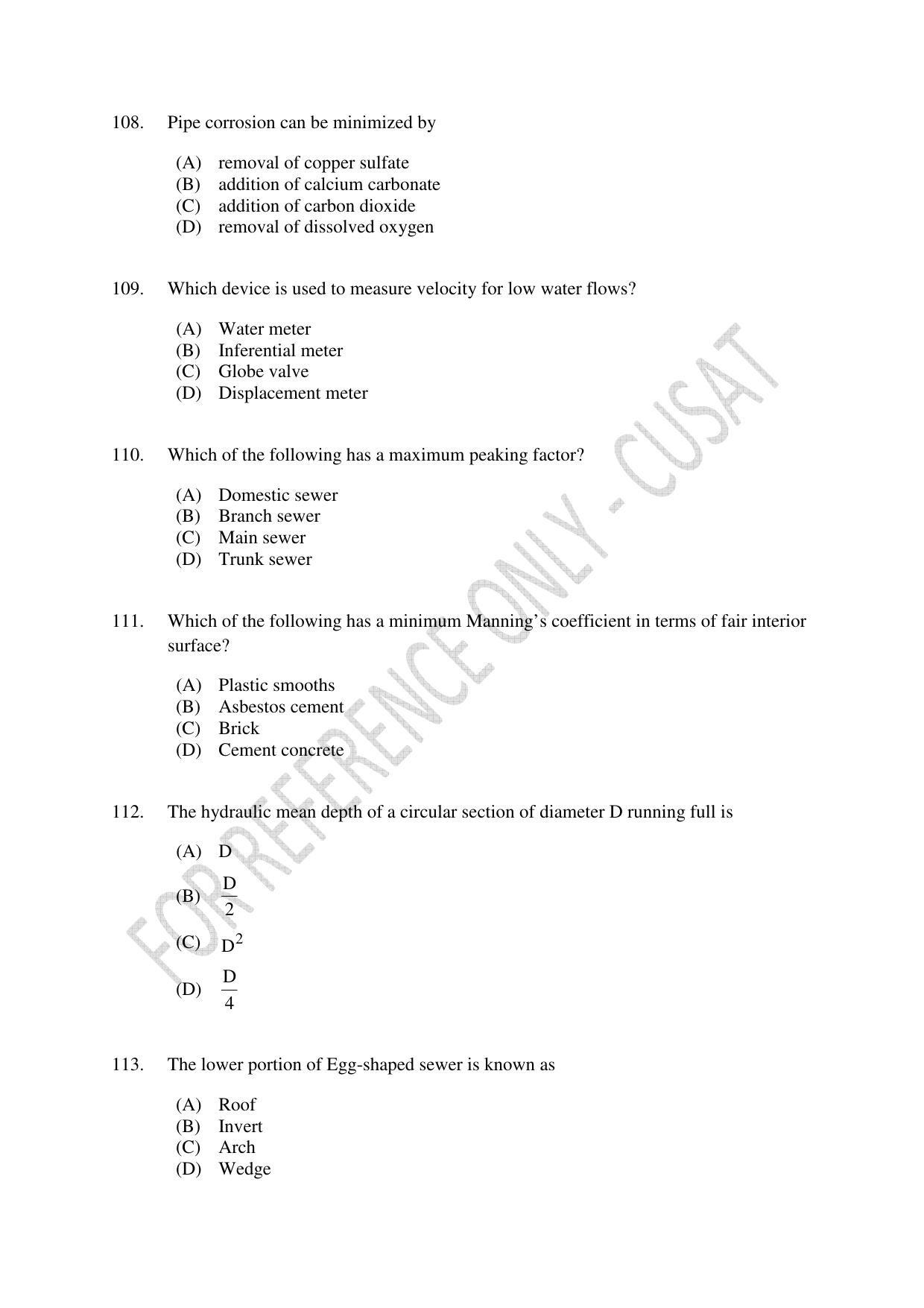 CUSAT CAT 2023 ENGINEERING SCIENCE Question Paper - Page 19