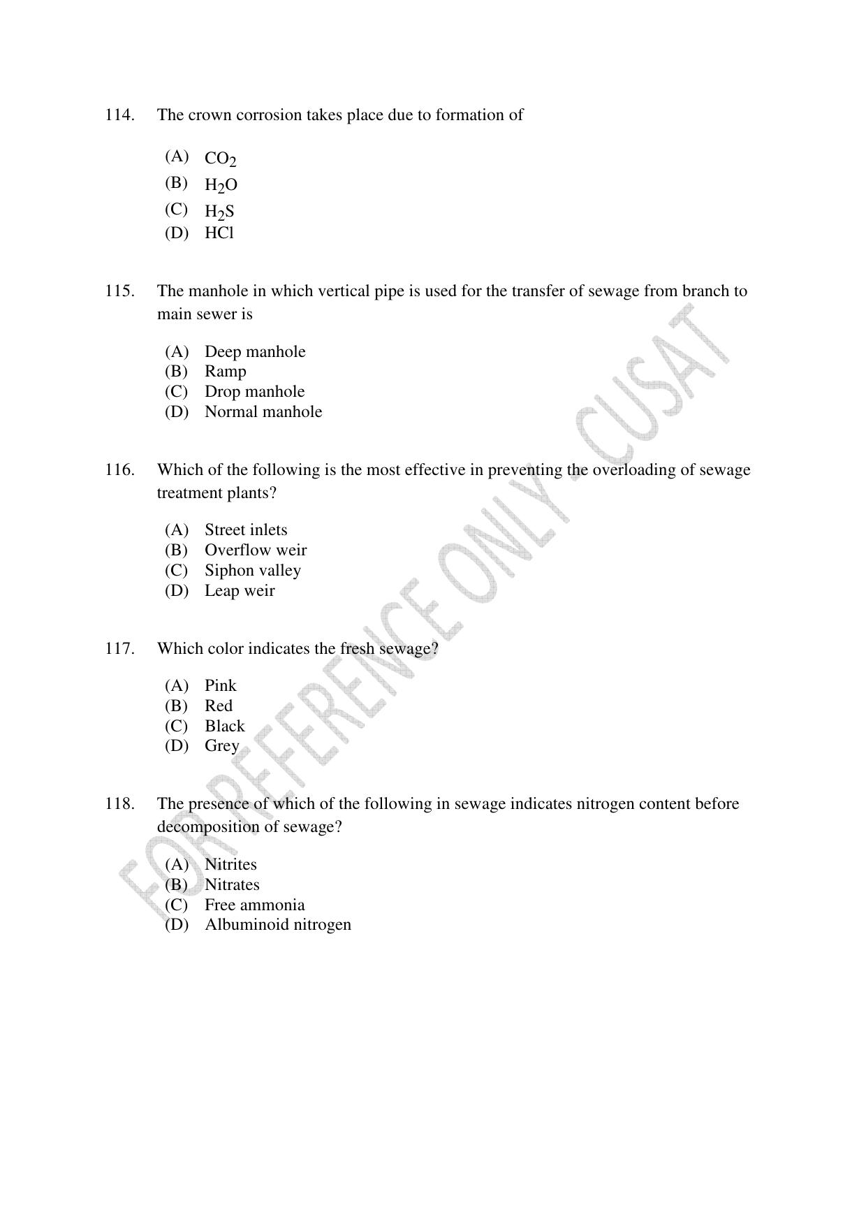 CUSAT CAT 2023 ENGINEERING SCIENCE Question Paper - Page 20
