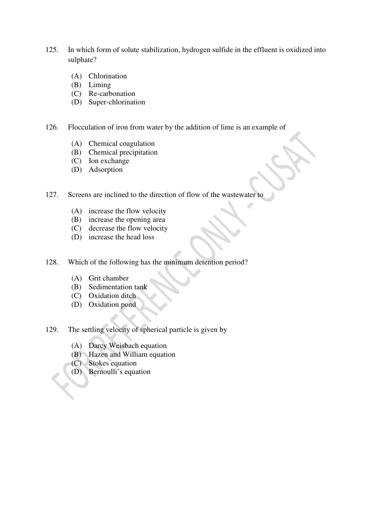 CUSAT CAT 2023 ENGINEERING SCIENCE Question Paper - Page 22