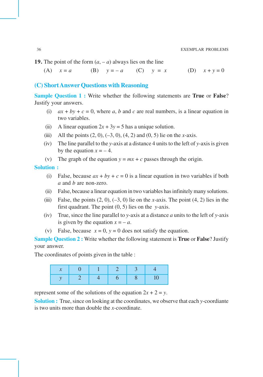 CBSE Worksheets for Class 9 Mathematics Linear Equations in Two Variables Assignment 5 - Page 4