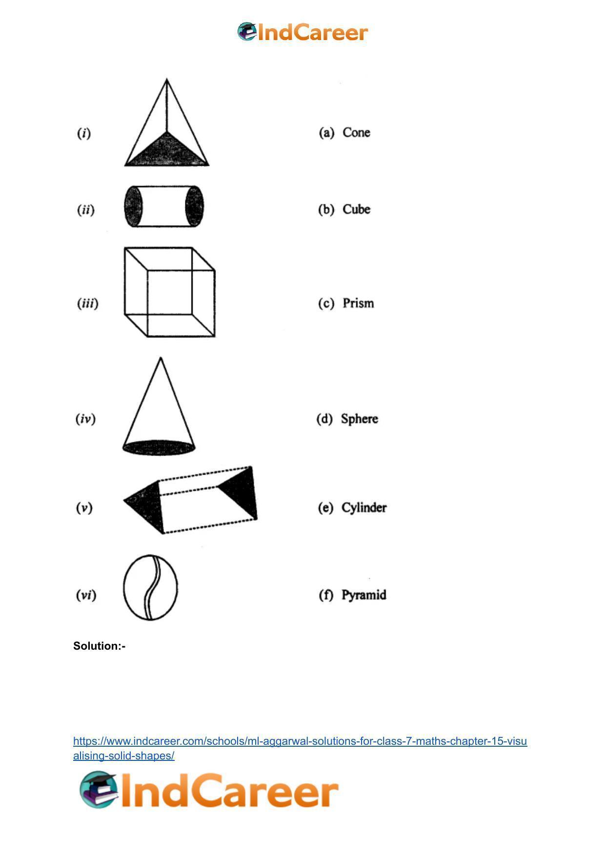 ML Aggarwal Solutions for Class 7 Maths Chapter 15- Visualising Solid Shapes - Page 3