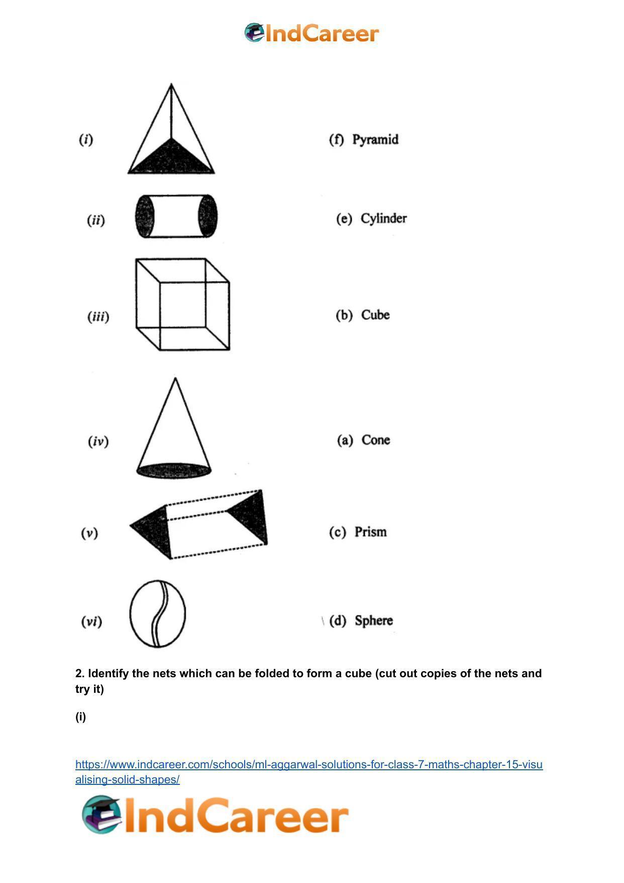 ML Aggarwal Solutions for Class 7 Maths Chapter 15- Visualising Solid Shapes - Page 4