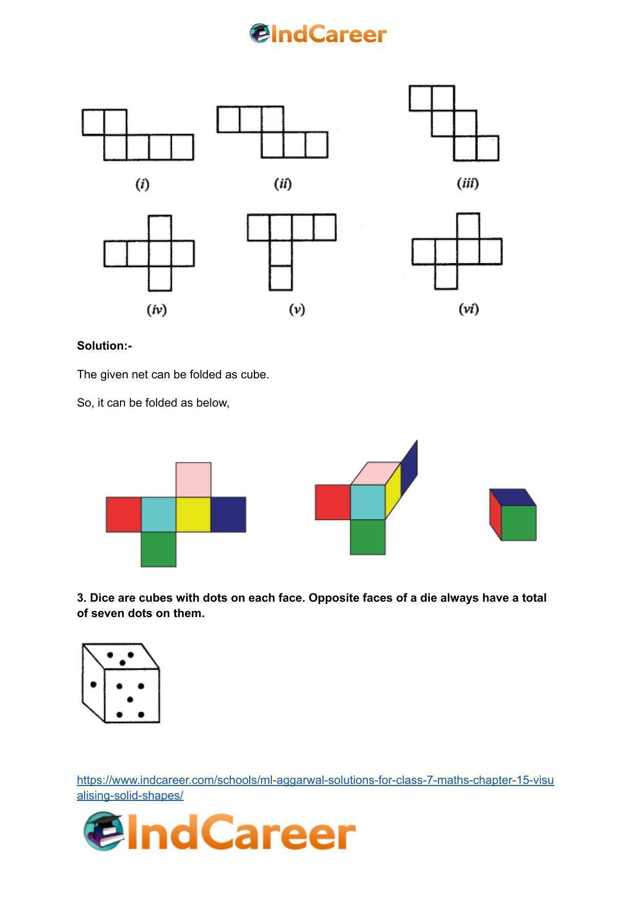 ML Aggarwal Solutions for Class 7 Maths Chapter 15- Visualising Solid Shapes - Page 10