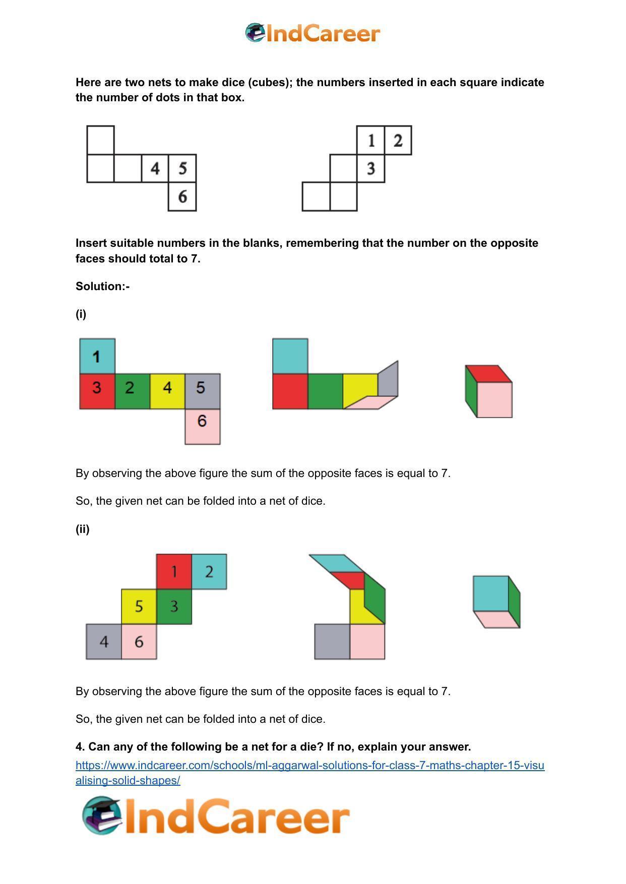 ML Aggarwal Solutions for Class 7 Maths Chapter 15- Visualising Solid Shapes - Page 11