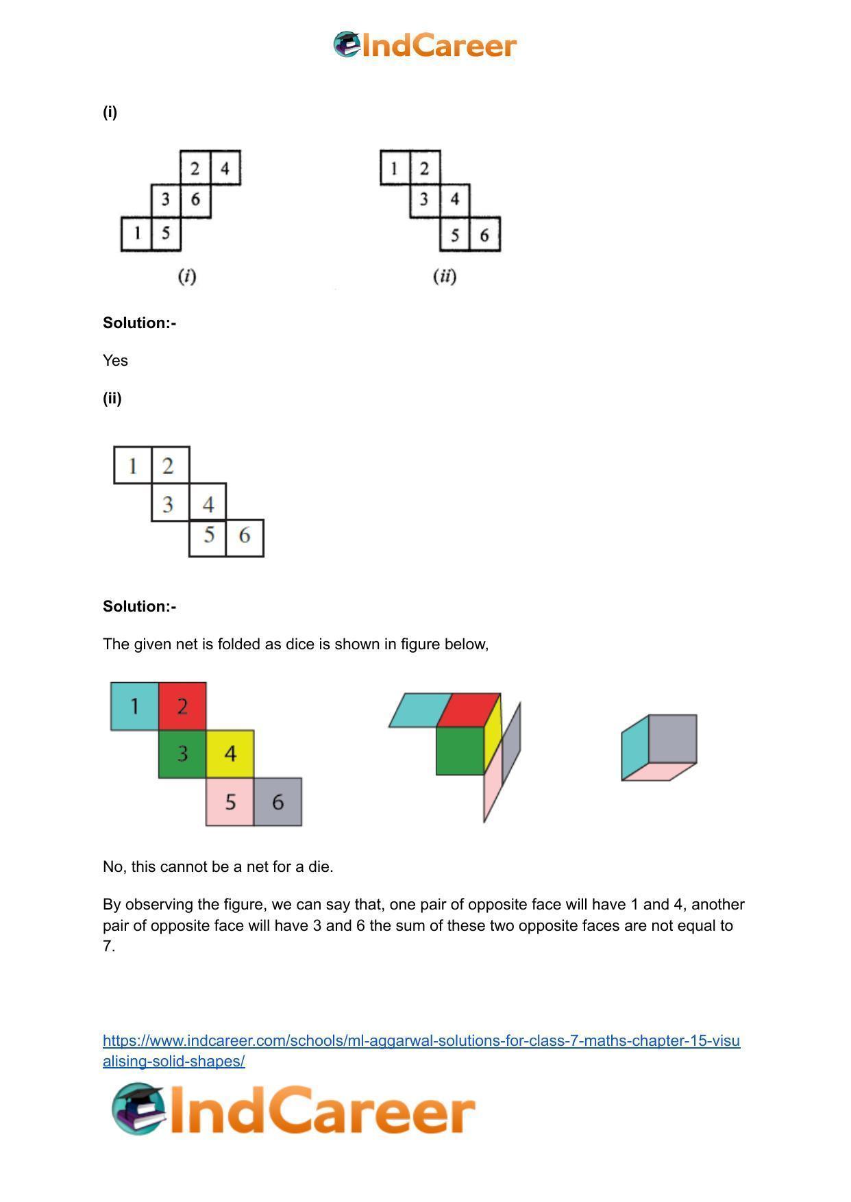 ML Aggarwal Solutions for Class 7 Maths Chapter 15- Visualising Solid Shapes - Page 12