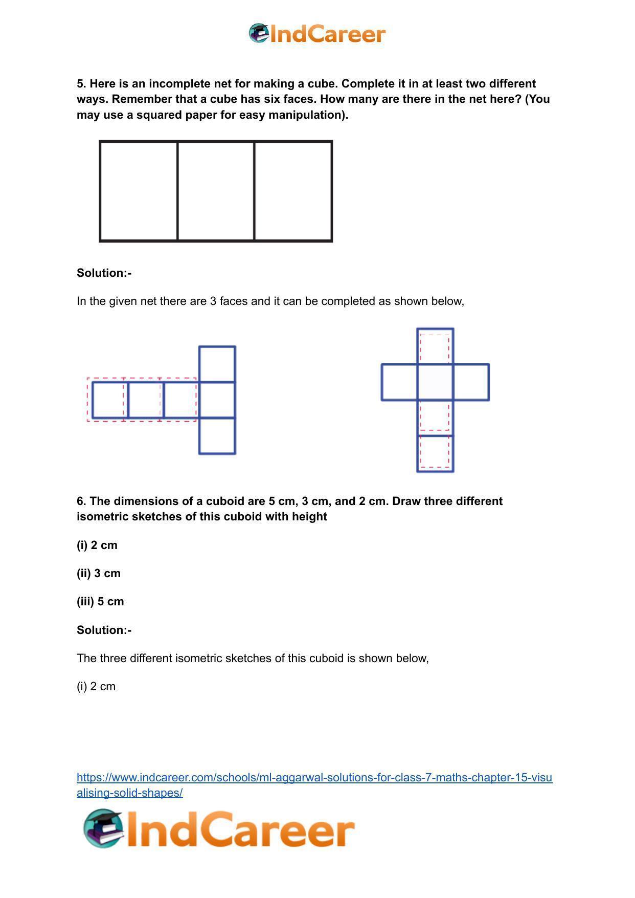 ML Aggarwal Solutions for Class 7 Maths Chapter 15- Visualising Solid Shapes - Page 13