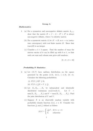 ISI Admission Test JRF in Quality, Reliability and Operations Research (QRB) 2023 Sample Paper