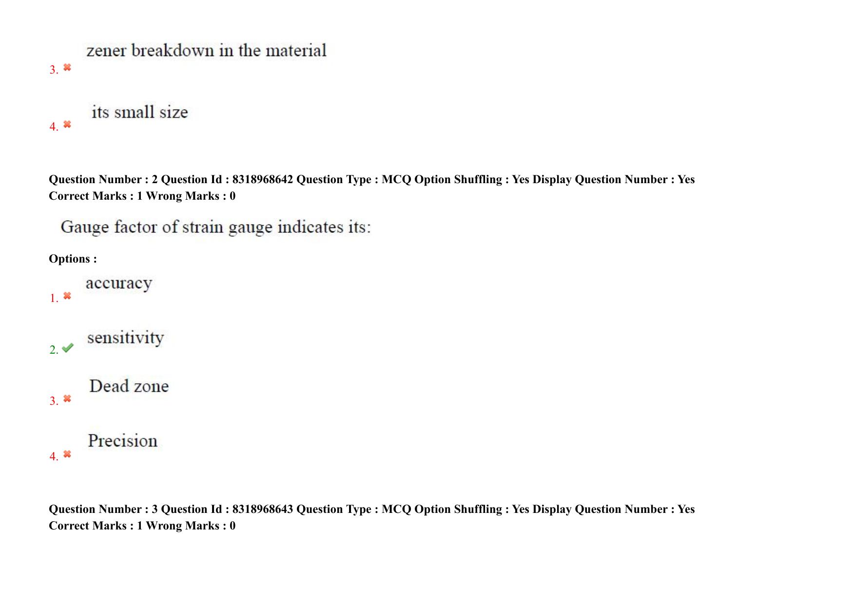 AP PGCET 2025 Instrumentation Paper with Answer Key - Page 3
