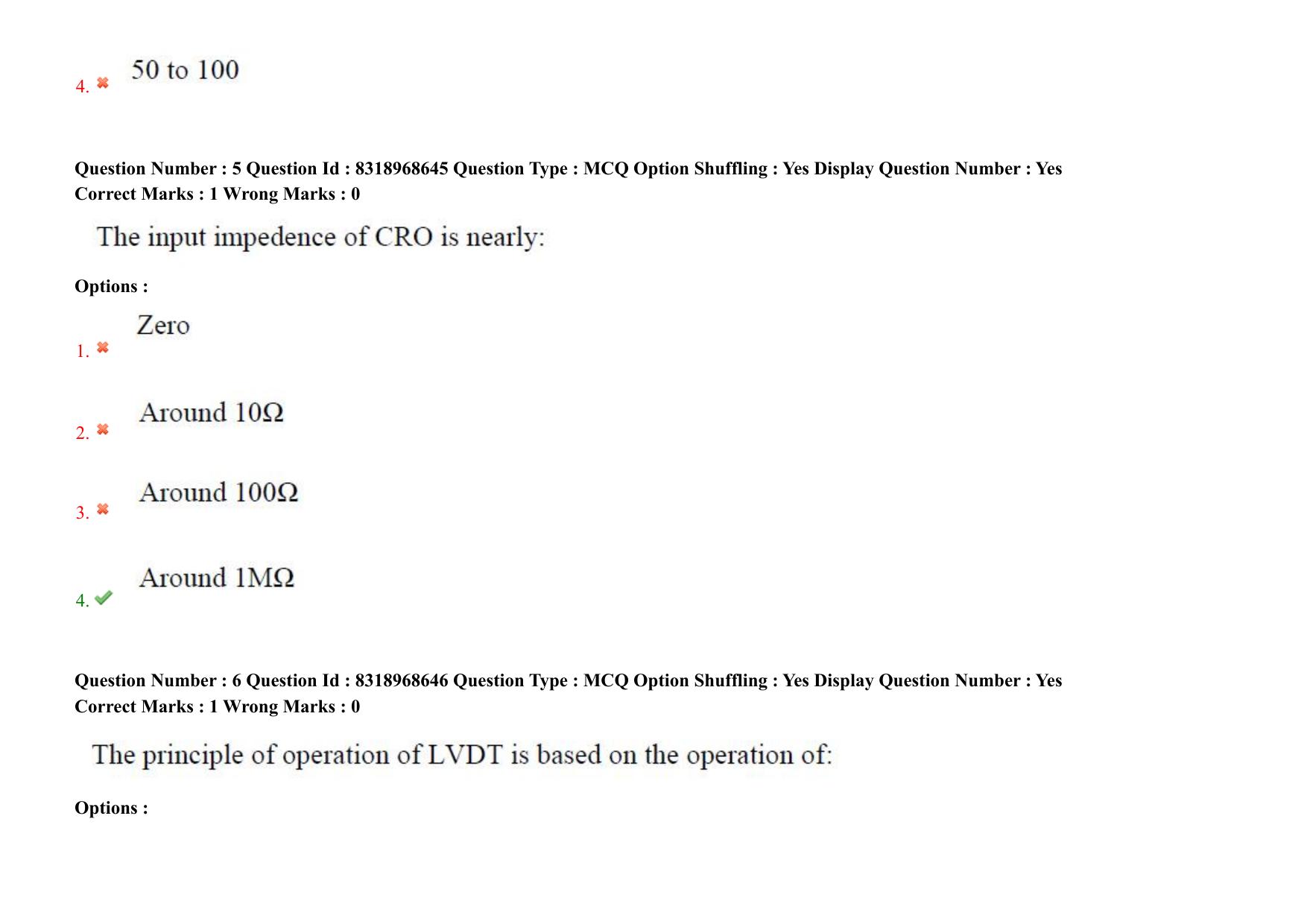 AP PGCET 2025 Instrumentation Paper with Answer Key - Page 5