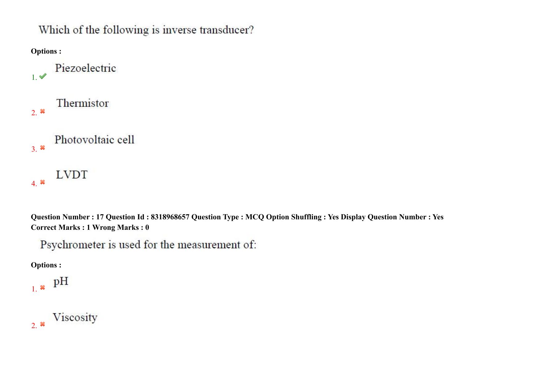 AP PGCET 2025 Instrumentation Paper with Answer Key - Page 13