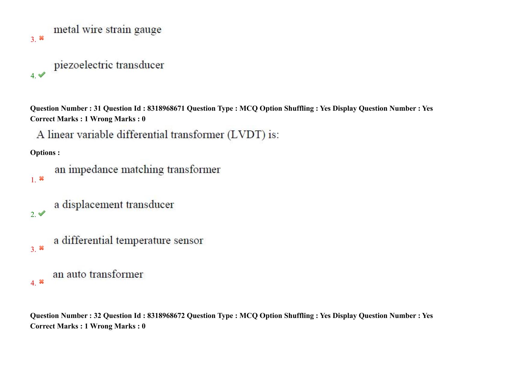 AP PGCET 2025 Instrumentation Paper with Answer Key - Page 25