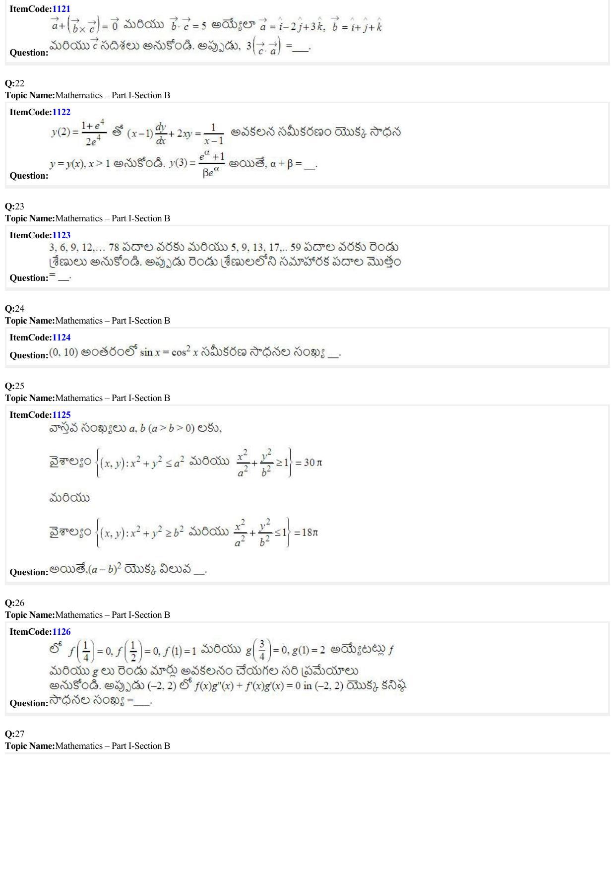 JEE Mains 2022: B Arch & B Planning Telugu (Shift 2) 29-06-2022 Question Paper - Page 6