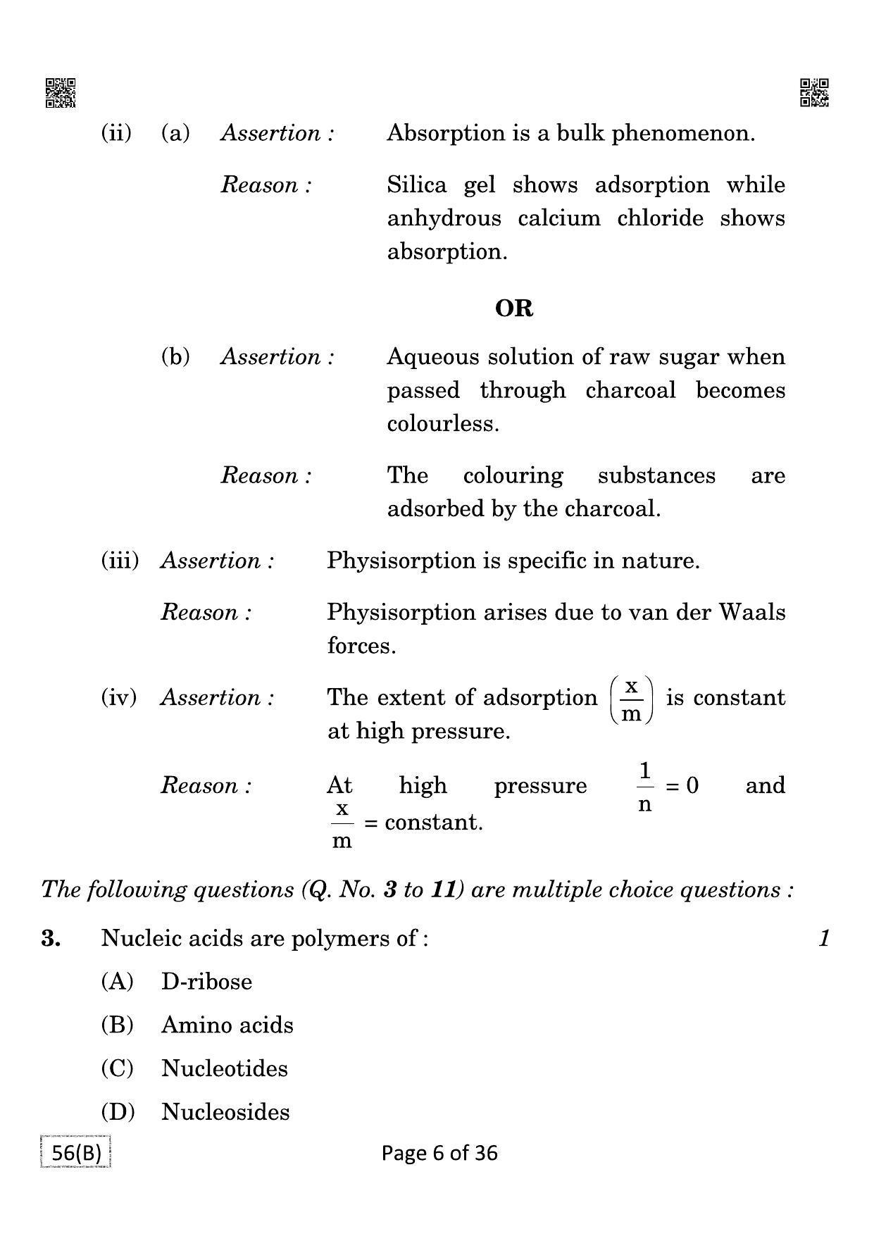 CBSE Class 12 QP_043_CHEMISTRY_FOR_BLIND_CANDIDATES 2021 Compartment Question Paper - Page 6