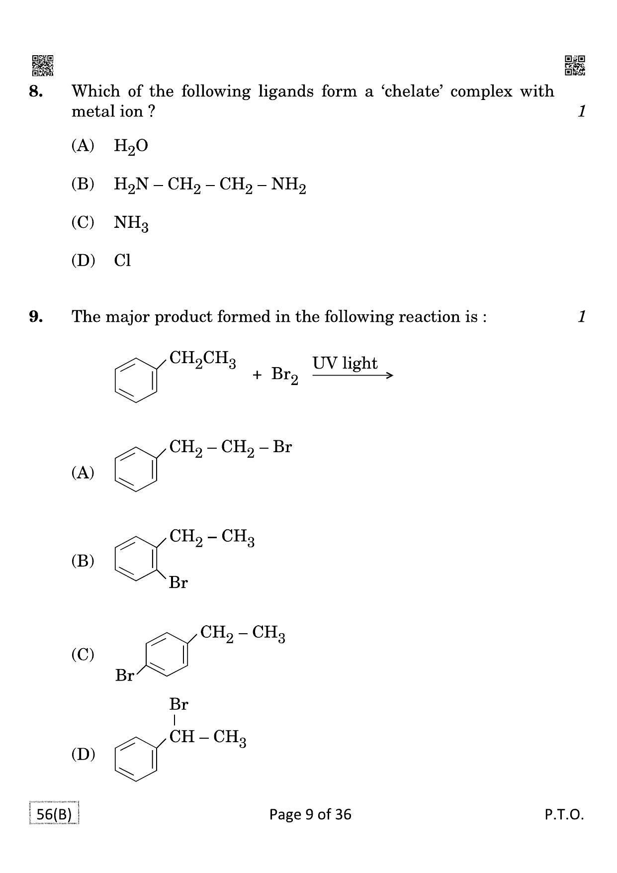 CBSE Class 12 QP_043_CHEMISTRY_FOR_BLIND_CANDIDATES 2021 Compartment Question Paper - Page 9